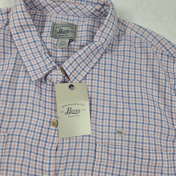 G.H. Bass men's plaid button down plaid Academia NWT Size XXL preppy gorpcore - Picture 6 of 9